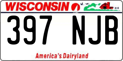 WI license plate 397NJB