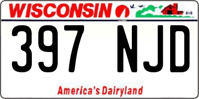 WI license plate 397NJD
