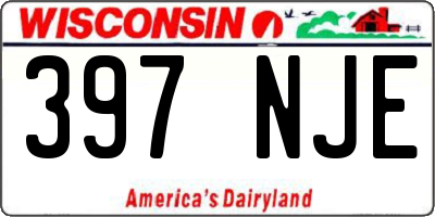 WI license plate 397NJE