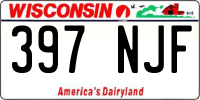 WI license plate 397NJF