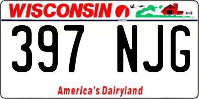 WI license plate 397NJG