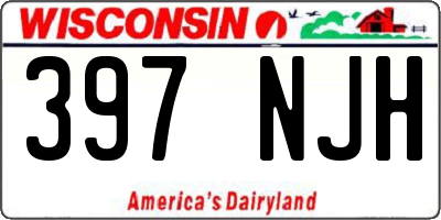 WI license plate 397NJH