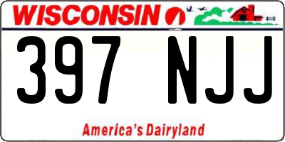 WI license plate 397NJJ