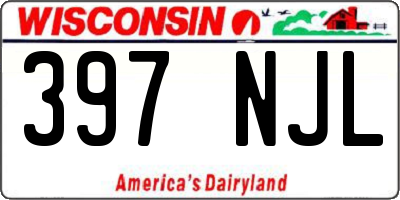 WI license plate 397NJL