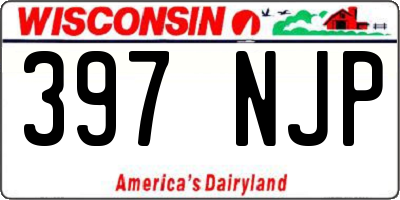 WI license plate 397NJP