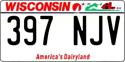 WI license plate 397NJV