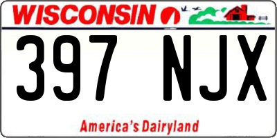 WI license plate 397NJX