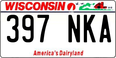 WI license plate 397NKA