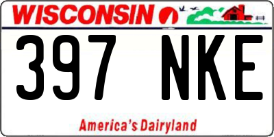 WI license plate 397NKE