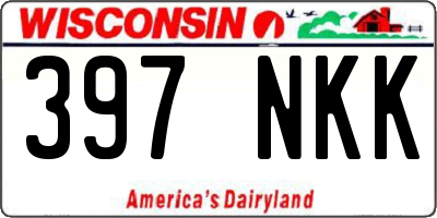 WI license plate 397NKK