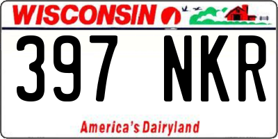 WI license plate 397NKR