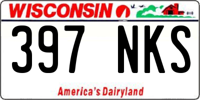 WI license plate 397NKS