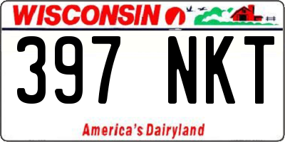 WI license plate 397NKT