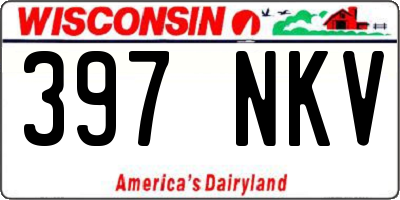 WI license plate 397NKV
