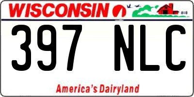 WI license plate 397NLC