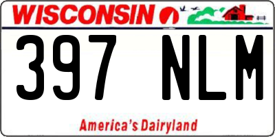 WI license plate 397NLM