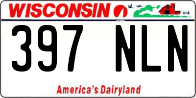 WI license plate 397NLN