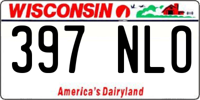 WI license plate 397NLO