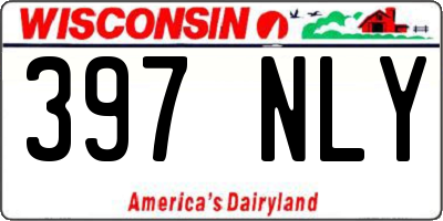 WI license plate 397NLY