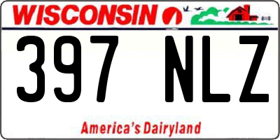 WI license plate 397NLZ