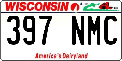 WI license plate 397NMC