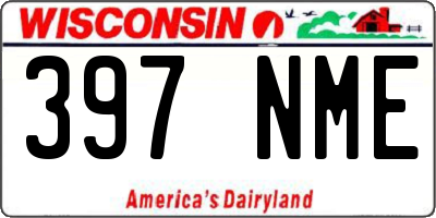 WI license plate 397NME