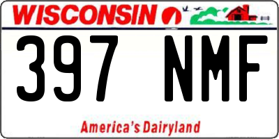 WI license plate 397NMF