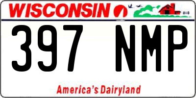 WI license plate 397NMP