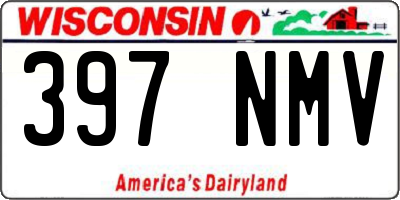 WI license plate 397NMV