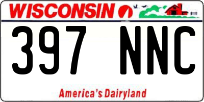 WI license plate 397NNC