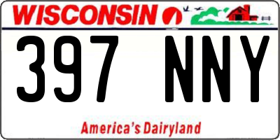 WI license plate 397NNY