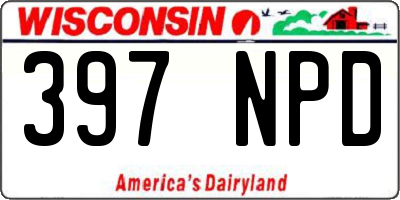 WI license plate 397NPD