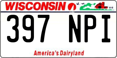 WI license plate 397NPI