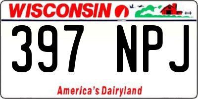 WI license plate 397NPJ