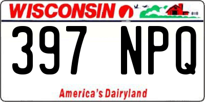 WI license plate 397NPQ