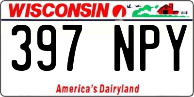 WI license plate 397NPY