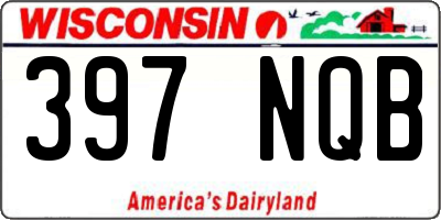 WI license plate 397NQB