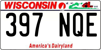 WI license plate 397NQE