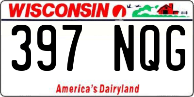 WI license plate 397NQG