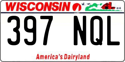 WI license plate 397NQL