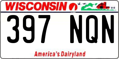 WI license plate 397NQN