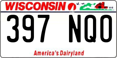 WI license plate 397NQO