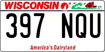 WI license plate 397NQU