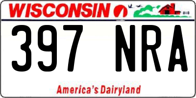 WI license plate 397NRA