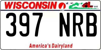 WI license plate 397NRB