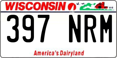 WI license plate 397NRM