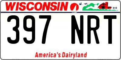 WI license plate 397NRT