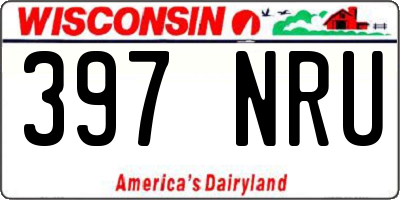 WI license plate 397NRU