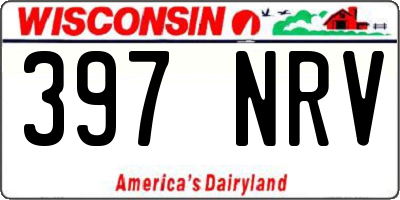 WI license plate 397NRV