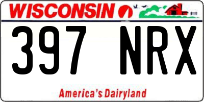 WI license plate 397NRX